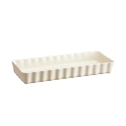 Emile Henry Tart-börek-fırın Kabı Dikdörtgen 36.5 X 15 Cm Ekru/clay