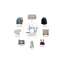 Auhma Mini Ev Dikiş Makinesi Pedallı Sewing Machine Portatif A+ Çok Fonksiyonlu 3