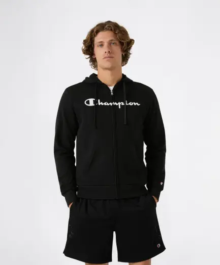 Champion Script Shop Full Zip Hoodie Sweatshirt