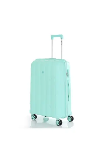 Bavul Orta ve Kabin 2li Set Kırılmaz Silikon Valiz V305 Mint