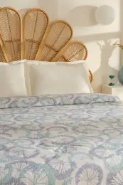 Karaca Home Almyra %100 Pamuk Çift Kişilik Pike Mavi Mavi 4