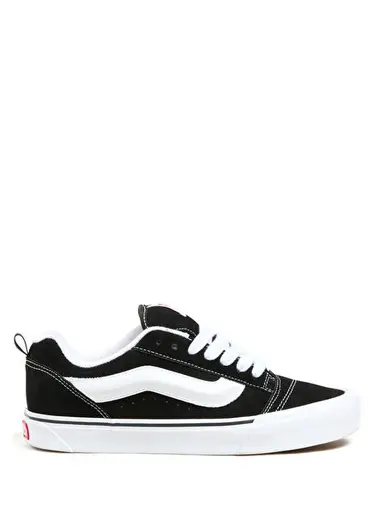 Knu Skool Siyah Beyaz Kadın Deri Sneaker