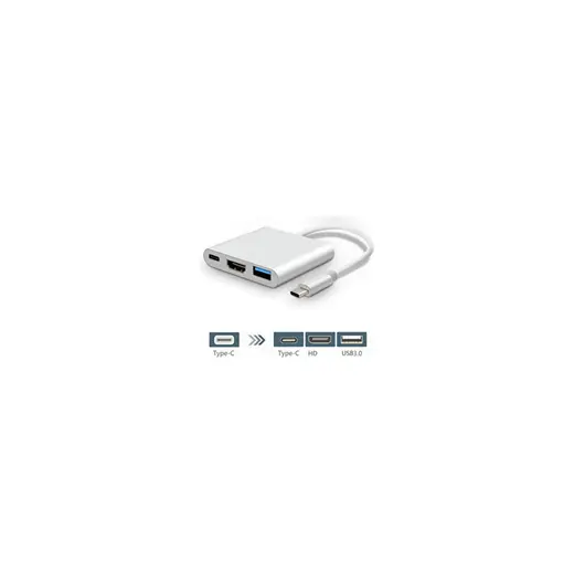 Golden Tech 3'in 1 Type-C To HDMI 4K USB 3.0 Dönüştürücü Adaptör