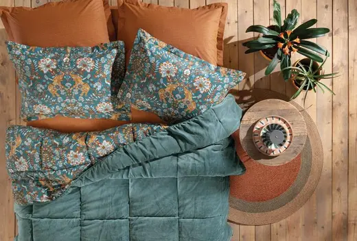 Madie - Zümrüt Yeşili Triola Set, Tek Kişilik