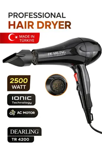 2500W Profesyonel Kuaför Tipi Fön Makinesi | AC Motor | 2 Başlıklı | 2 Yıl TR Garantili