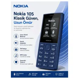 Nokia Büyük Ekran Büyük Tuş Yüksek Ses Yaşlıya Askere 3
