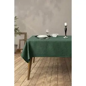 Denizli Concept Ceviz Yeşili Masa Örtüsü - Leke Tutmaz Ve Şık Tasarım - Grande