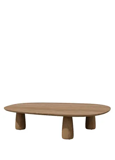 Dunes Natural Teak Ağacı Large Bahçe Orta Sehpa