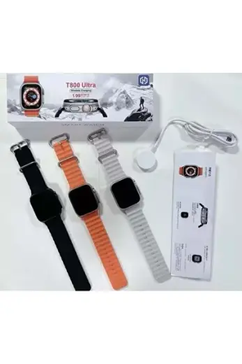 T800 Ultra 49mm 1.99inç Kablosuz Çağrı Özellikli Akıllı Saat (ÇİFT KORDON)