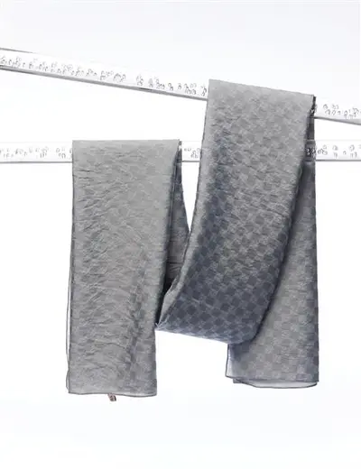 Dama Monogram Jakarlı Viskon Şal Gri