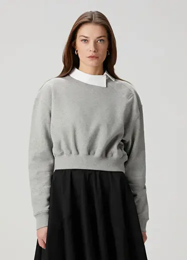 Gri Rugby Sweatshirt