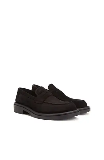 Siyah Erkek Süet Loafer