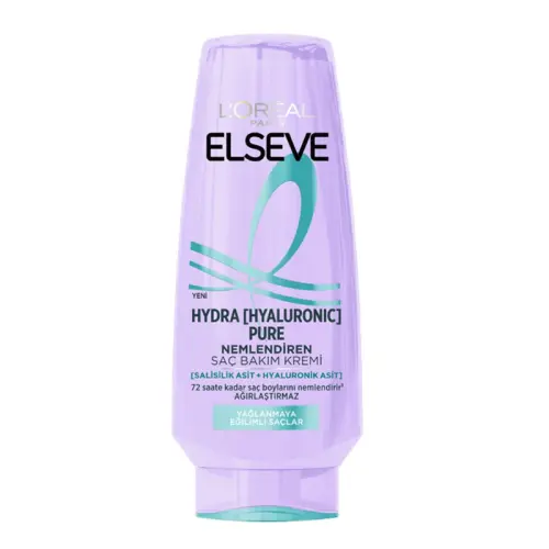 Elseve Hydra [Hyaluronic] Pure Salisilik Asit içeren Yağlanma Karşıtı Nemlendirici Saç Kremi 250 m