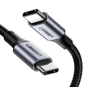 Ugreen Type-C to Type-C 100W 2 M Siyah Hızlı Şarj ve Data Kablosu