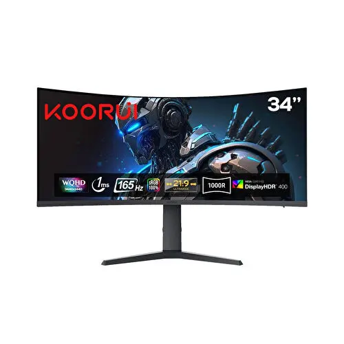 Koorui 34" 34E6UC 165Hz 1ms VA WQHD Curved Gaming Monitör