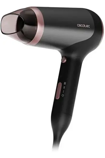IoniCare Power&Travel katlanabilir saç kurutma makinesi, 2400 W, DC motor, gerçek iyon teknolojisi, kompakt soğuk hava, difüzör, konsantre nozul ve taşıma çantası dahil