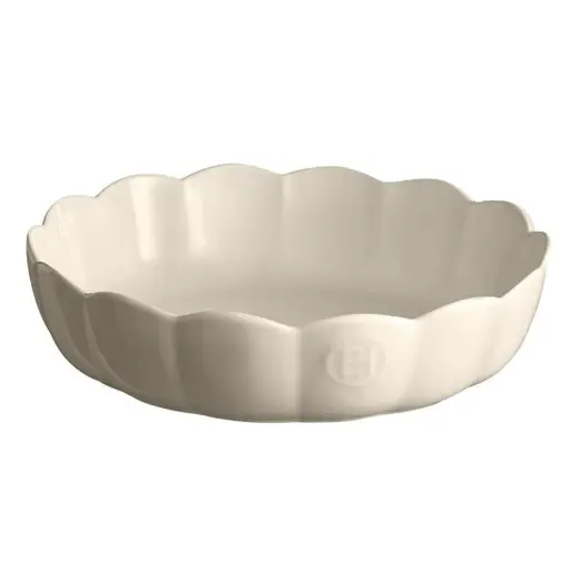 Emile Henry Madeleine Fırın Kabı Yuvarlak 27 Cm Ekru/clay