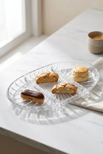 Elegant Bölünmüş Oval Tabak