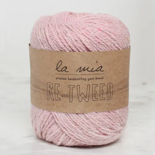 La Mia Re-Tweed Açık Pembe Melanj El Örgü İpi - L101