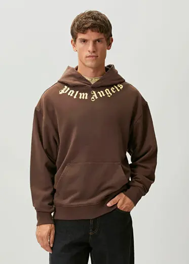 Kahverengi Kapüşonlu Sweatshirt