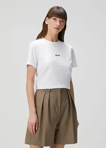 Beyaz Logolu T-shirt