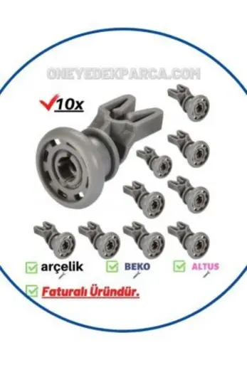 Beko D1 2001 Bulaşık Makinesi Ray Tekeri Üst Sepet Tekerleği Takımı