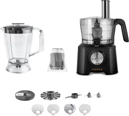 KARACA Mastermaid Power Multifunctional 10 in 1 Black Mutfak Robotu 2000W