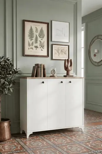 Haus Modüler Konak Çok Amaçlı Ayakkabılık Beyaz Meşe