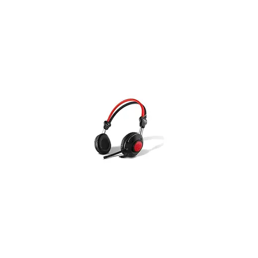 Prime Sn-58 Esnek Mik. Helezon Yaylı Kablo Mikrofonlu Kulaklık, Siyah/kırmızı