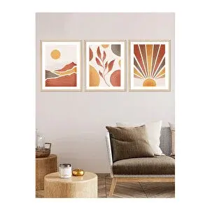Vetro Design Doğa Çerçeveli Tablo Set 40x50 Cm Natural