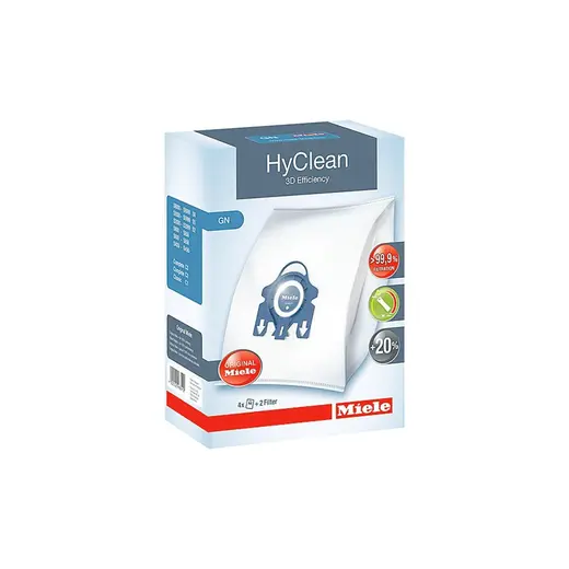 Miele HyClean 3D GN Tipi Toz Torbası 16 Adet Sentetik Malzeme ile %99,9 Filtrasyon