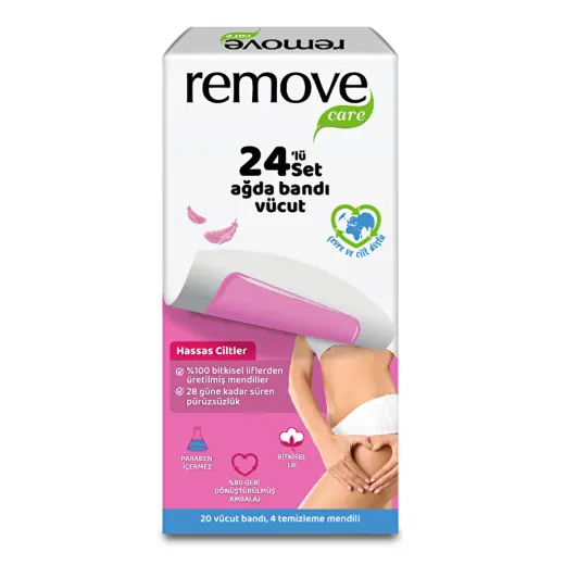 Remove Care Vücut Ağda Bandı Hassas Ciltler 24'lü