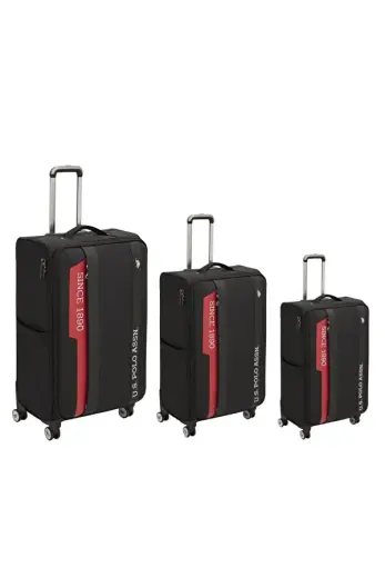 PLVLZ24031 Kumaş Valiz 3Lü Set Siyah