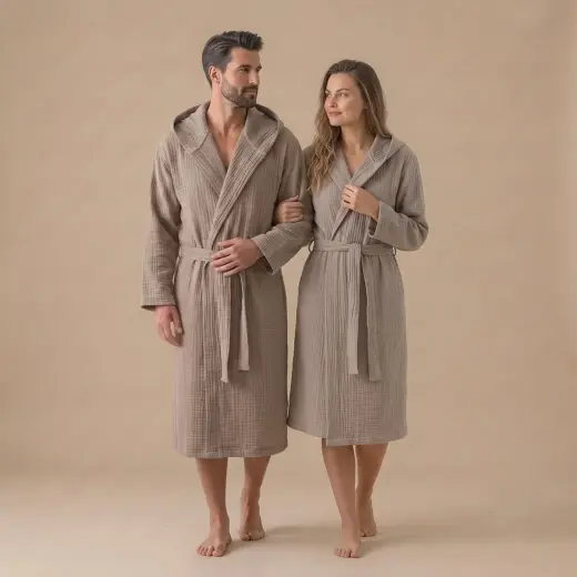 Armın Bambu Unısex Bornoz Kum Taşı