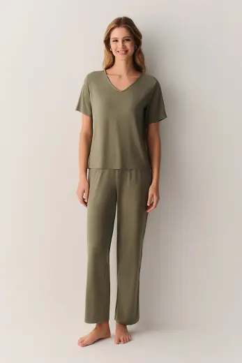Olive Stella Modal Pijama Takımı