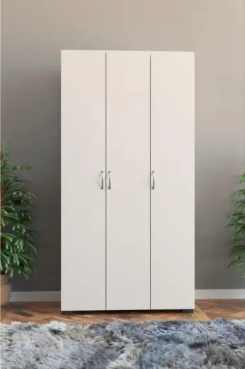 Kzy Mobilya 3 Kapılı Gardırop Beyaz