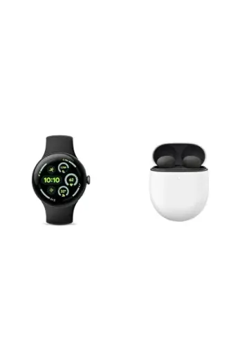 Paketi - Pixel Watch 3 (Mat Siyah - Obsidyen Bant - 45 mm WiFi) ve Pixel Buds Pro 2 Kulaklıkl
