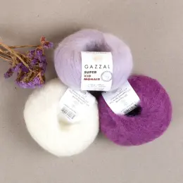 Gazzal Super Kid Mohair Krem 25 Gr El Örgü İpi - 64437 3