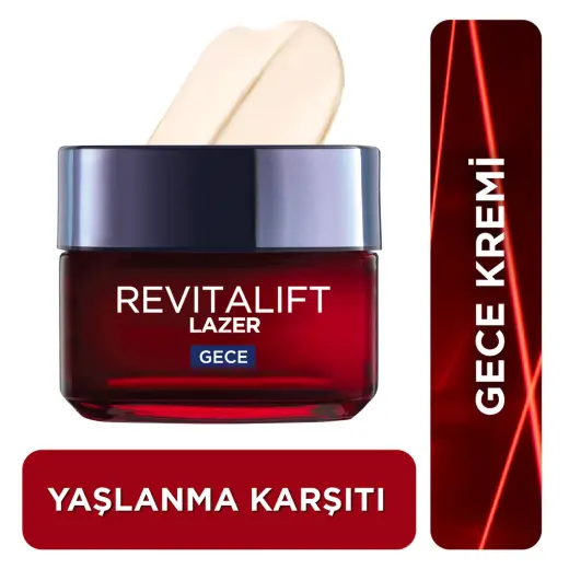 Loreal Paris Revitalift Lazer X3 Yoğun Yaşlanma Karşıtı Gece Bakım Kremi 50 ml