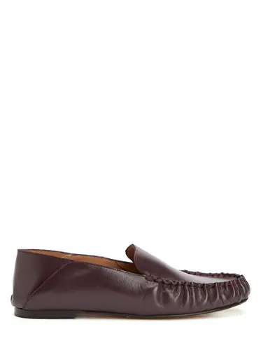 Bon Bon Bordo Kadın Deri Loafer
