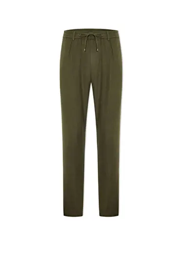 Riviera Linen Jogger Haki Keten Erkek Pantolon