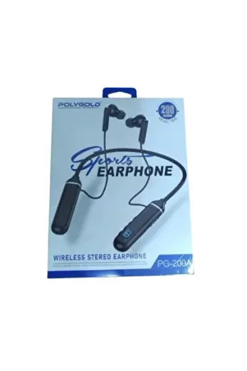 PG200 Sporcu Bluetooth Kulaklık Lcd Şarj Göstergeli Boyun Bantlı 200 Saat Şarj Kapasiteli