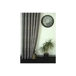 Vivense Pri̇zma Desen Pi̇lesi̇z Fon Perde, Antrasi̇t, 150x260