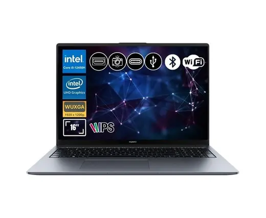 Huawei Matebook D16 2024 MCLF-W565 i5-12450H 16 GB 512 GB SSD 16" Free Dos Dizüstü Bilgisayar