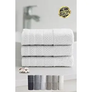 Vionel Home Softure 3’lü El Yüz Havlusu | Günlük Kullanım | 50x90 Cm | Yumuşak, Dayanıklı, Hızlı Kuruyan Açık Gri