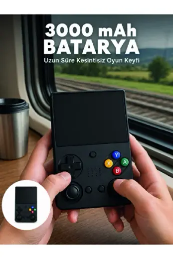 Retro Taşınabilir Oyun Konsolu 3.5 İnç IPS Ekran 26 Emülatör Destekli 64 GB El Tipi Oyun Cihazı