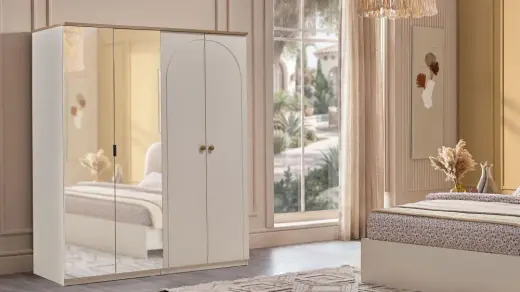 Rozy Bohem 4 Kapaklı Gardırop