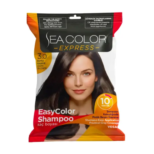 Sea Color Şampuan Express Saç Boyası 3.0 Koyu Kahve