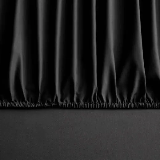 Linens Mix&Match Pamuk Saten Çift Kişilik Lastikli Çarşaf Siyah