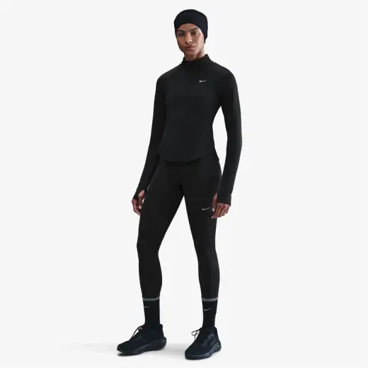 Nike Tempo Swoosh Run Kadın Siyah Koşu Sweatshirt